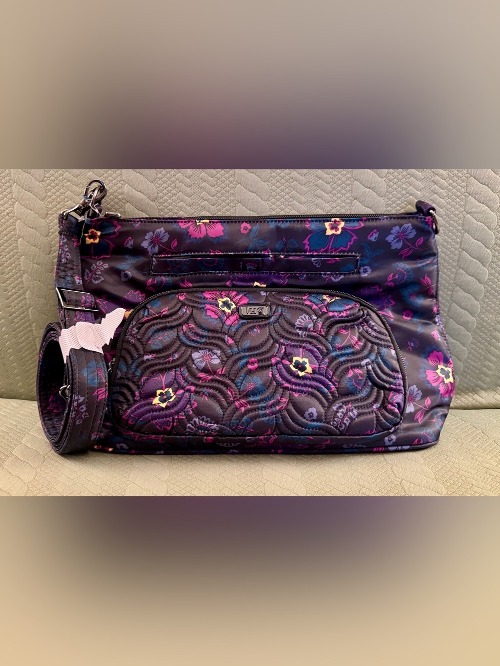 Lug Samba XL Crossbody Bag in Boho Floral Black NWT’s